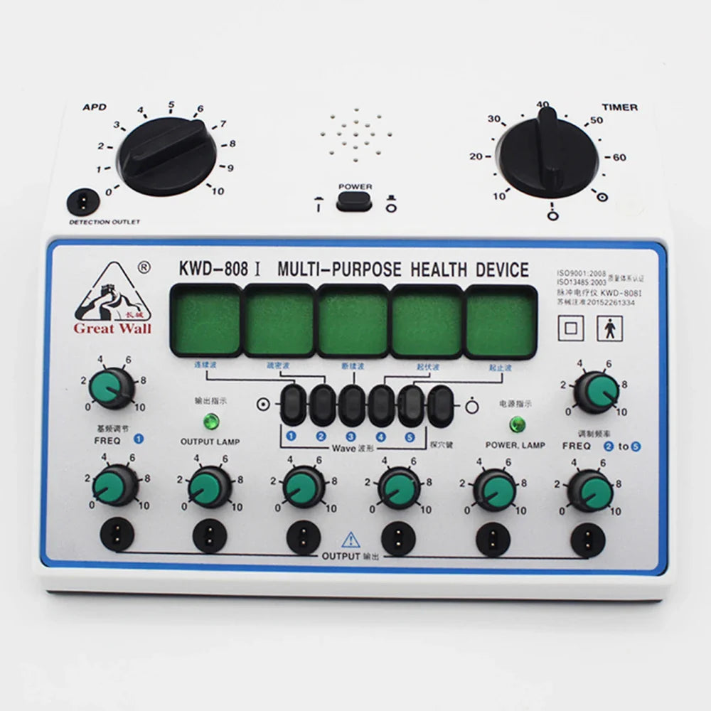 Electro Acupuncture Stimulator KWD808-I – Nerve & Muscle Therapy, 6 Waveforms, 6 Output EMS Massager