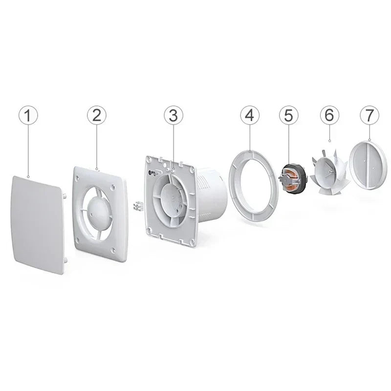 4/6 Inch High-Speed Exhaust Fan – Hanging Wall & Window Ventilator for Toilet, Kitchen, Bathroom