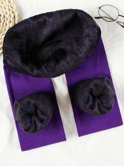 Women’s Winter High Waist Leggings – Thick Velvet Solid Color Leggings in 8 Colors, S-XXL, Warm Autumn Fashion Pants