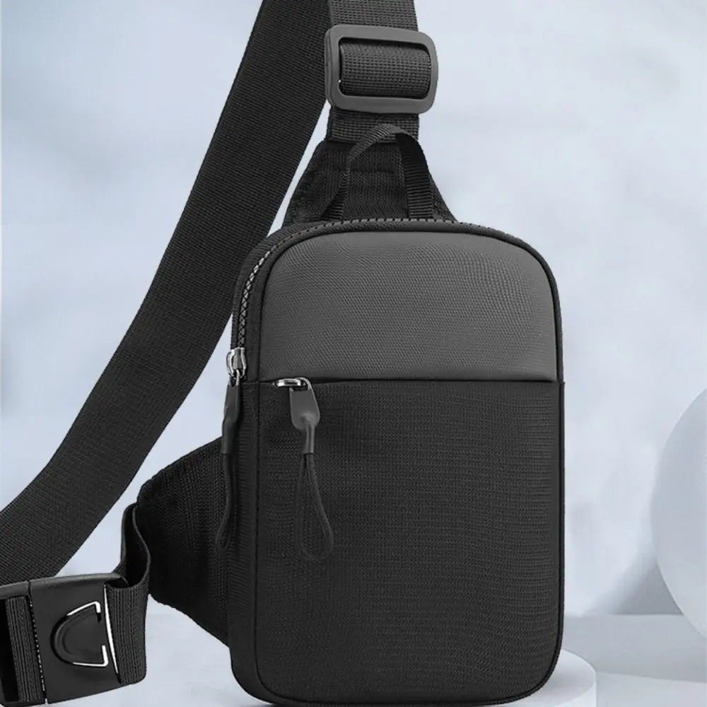 Men’s Small Canvas Chest Bag – Fashion Mini Crossbody Shoulder Sling Bag for Sport & Phone