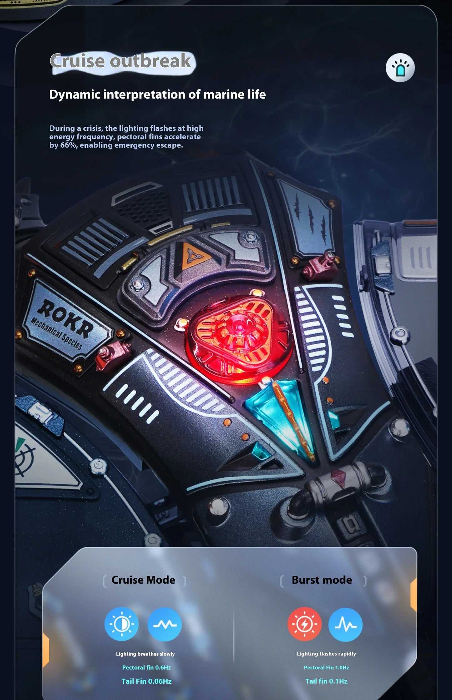 Mechanical Species Manta Ray Model – Trendy Assembly Figurine Toy, Boys’ Valentine’s Day Gift