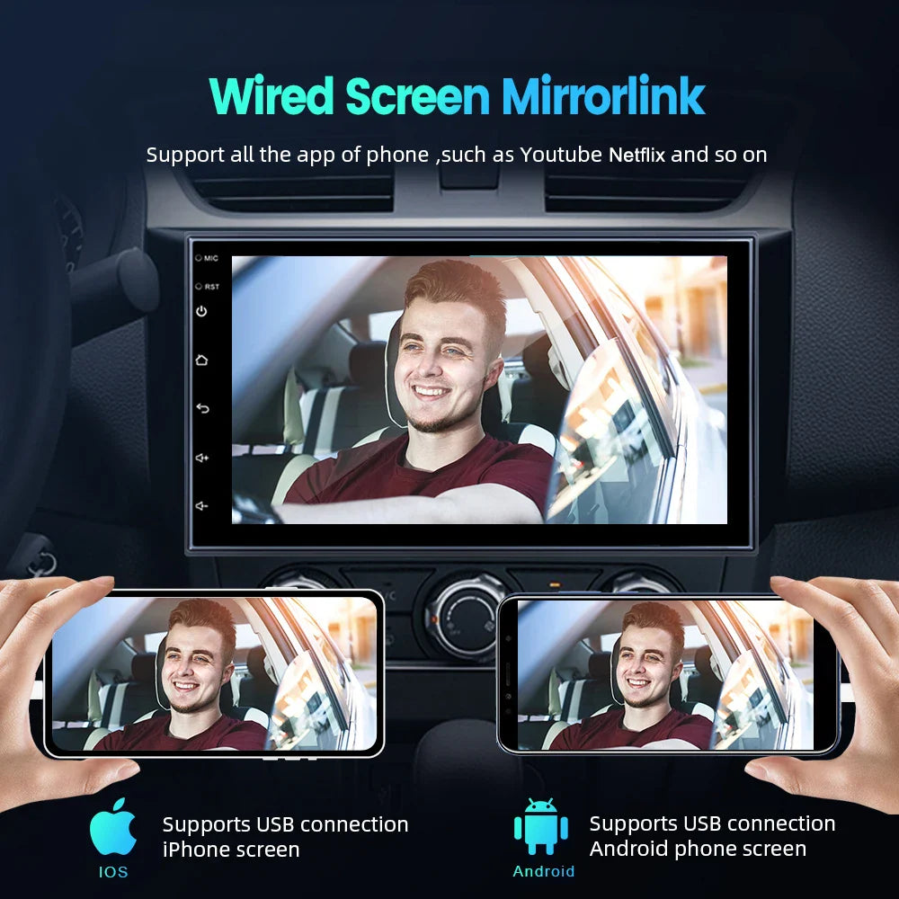 Carlinkit Wireless CarPlay Activator & Android Auto Wired USB Dongle AI Box with Bluetooth Charger & MirrorLink for Android Radio