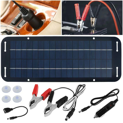 12V Solar Panel Kit — IP65 Waterproof High-Efficiency Trickle Charger for Car Battery & Portable Solar Power