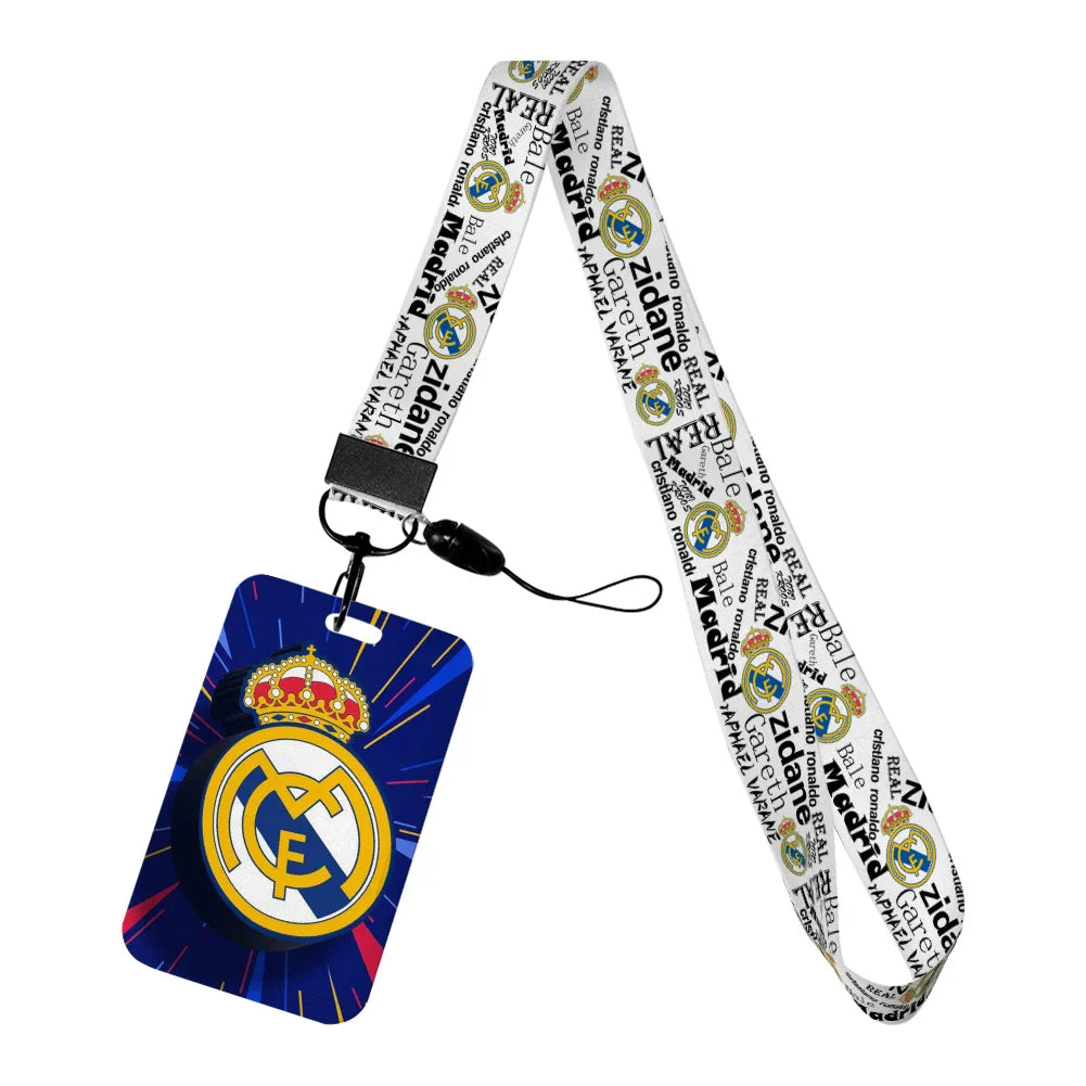 Spanish Football Neck Strap Lanyard – Cartoon Badge Holder ID Card for Kids, Students, Girls & Boys Gift