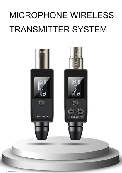 VK-38 UHF Wireless Microphone Converter – XLR Transmitter & Receiver for Dynamic Mic & Guitar