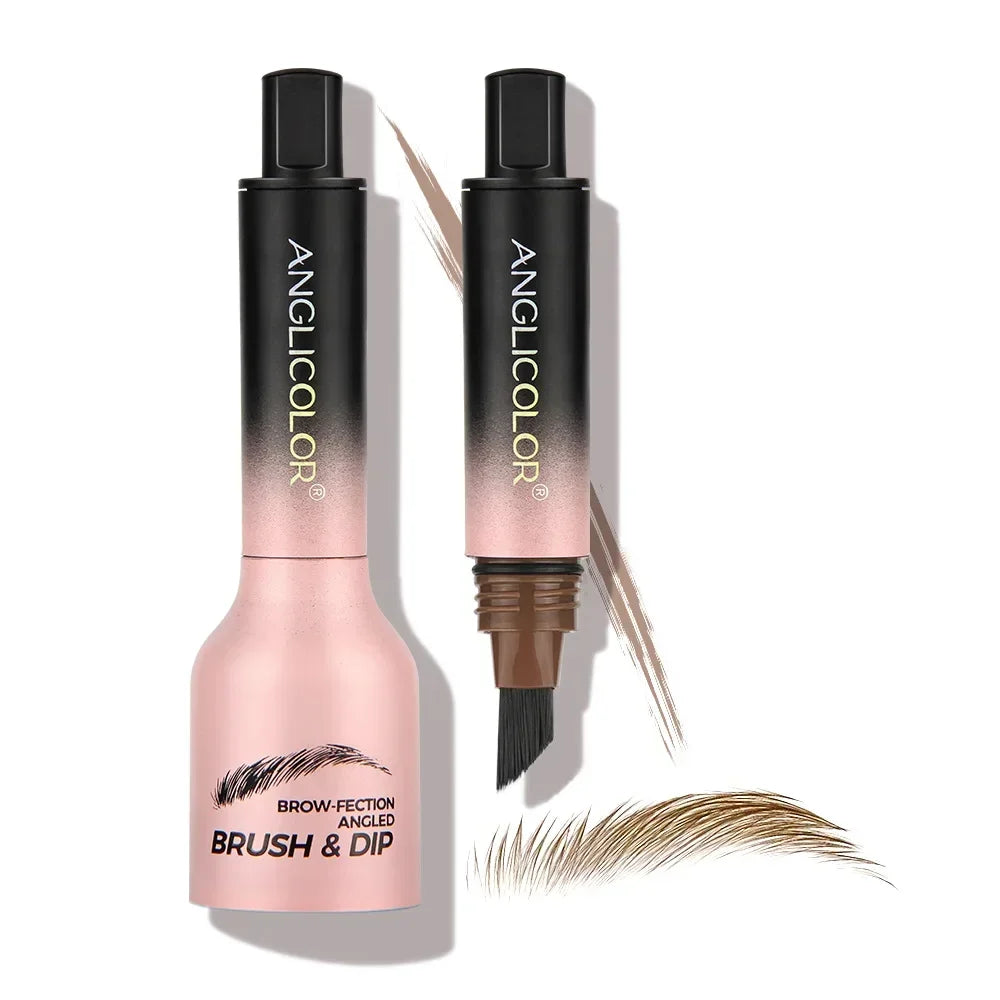 Wild 3D Eyebrow Pencil – Square Angled Brush Velvet Brow Dye Cream, Waterproof & Anti-Smudge Tint Pen