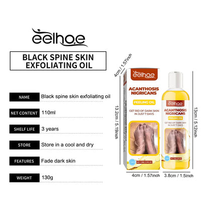 EELHOE Peeling Oil for Dark Skin — 110ml Exfoliator to Remove Dead Skin & Brighten Arms, Elbows, Knees, Legs