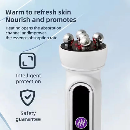 3 in 1 RF EMS Facial Roller Massager – 360° Skin Lifting, Fine Line Reduction, Microcurrent Beauty Machine