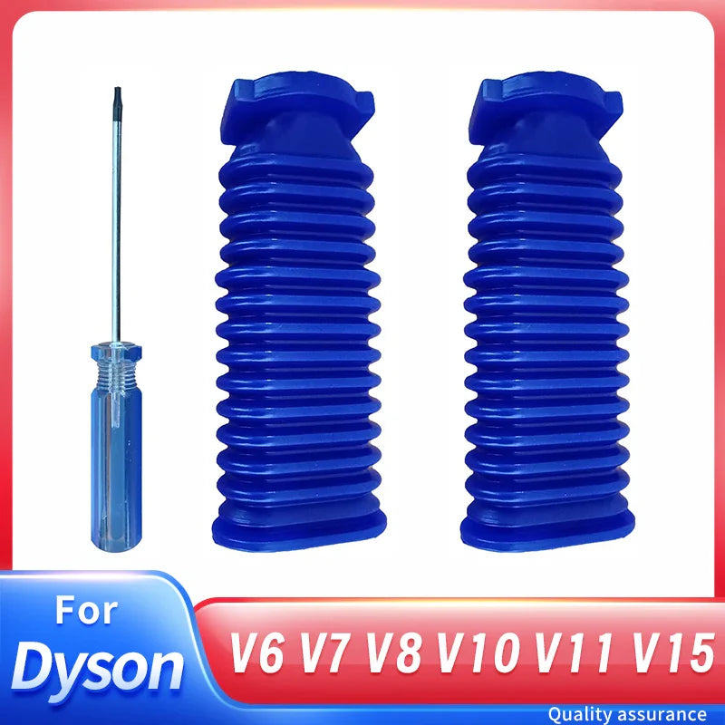 Replacement Lower Duct Hose for Dyson V7 V8 V10 V11 | Flexible Soft Roller Blue Rubber Tube