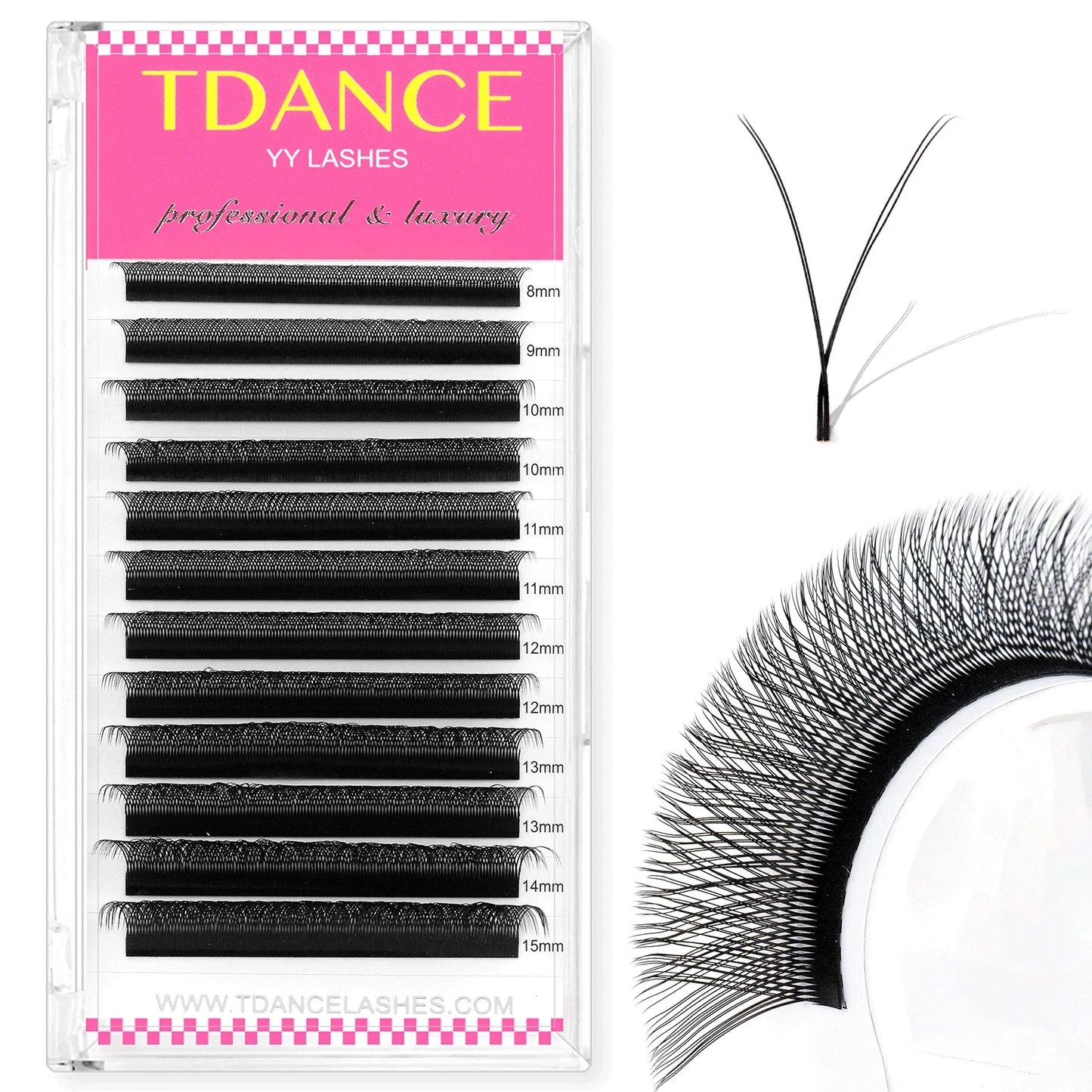 TDANCE 3D–6D Premade Fan Eyelash Extensions – W Style Faux Mink Natural Soft Volume Bloom Lashes