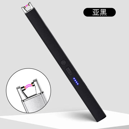 Windproof Pulse Arc USB Lighter — Electronic Electric Igniter with Safety Lock & Battery Display for BBQ & Kitchen