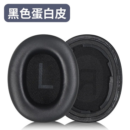 Replacement Protein Leather Ear Pads with Buckle – Soft Foam Cushion Earpads for QCY H3/H4/H3 Lite & TOZO HT2 Headphones High Quality Comfort Upgrade