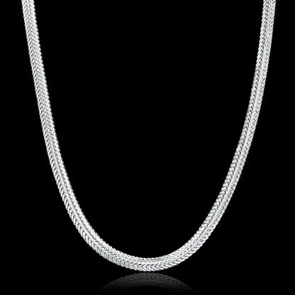 925 Sterling Silver Snake Chain Necklace — Noble Designer Jewelry for Women & Men, Wedding & Engagement Gift, 50/60cm