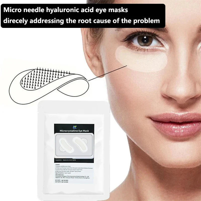Micro-Needle Hyaluronic Acid Eye Patch – Anti-Wrinkle Moisturizing Eye Mask for Fine Lines Removal