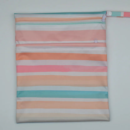 Sigzagor Wet & Dry Baby Diaper Bag – Waterproof Reusable Washable Nappy Bag with Double Zippers