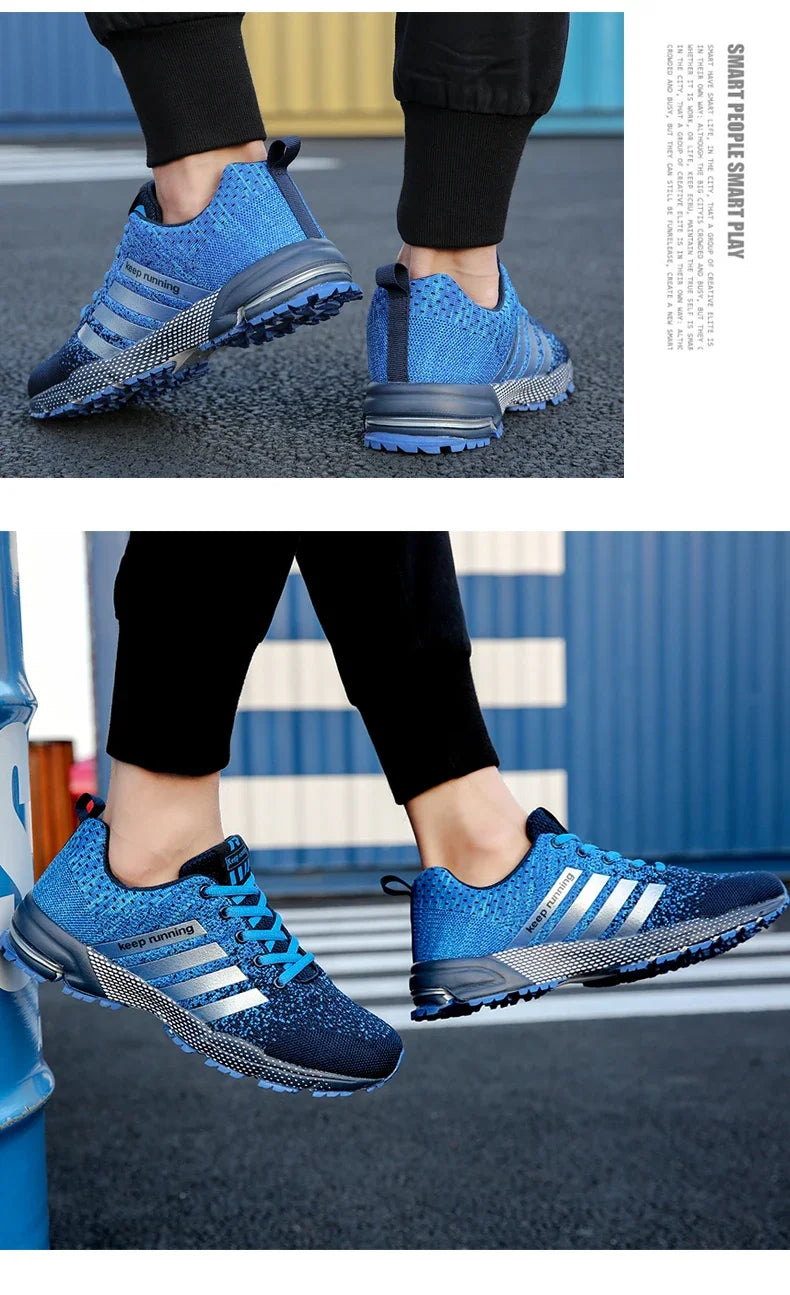 Men’s Air Cushion Running Shoes – Breathable Lightweight Marathon Sneakers for Athletic Training, Comfortable for Women