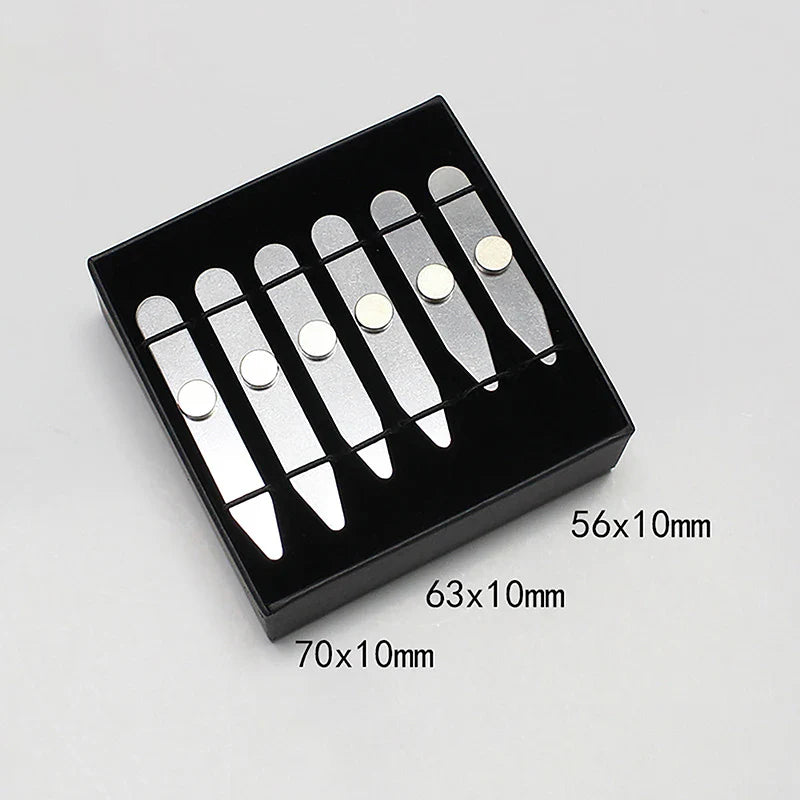 3 Size Stainless Steel Collar Stays for Men - Collar Support Inserts, Business Gift, Shirt Bone Stiffeners