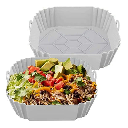 Reusable Silicone Air Fryer Liners Food Safe Non-Stick Pot for Air Fryer Basket Accessories