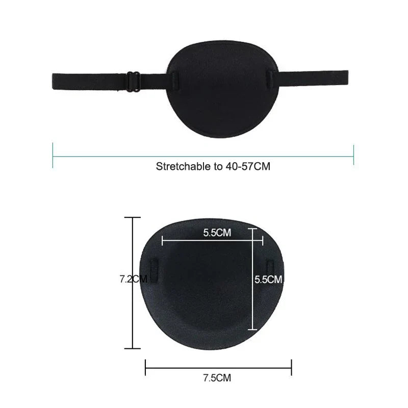 Adjustable Single Eye Patch – 3D Foam Breathable Eyeshade Medical Eye Mask for Strabismus & Amblyopia Training Therapy Use