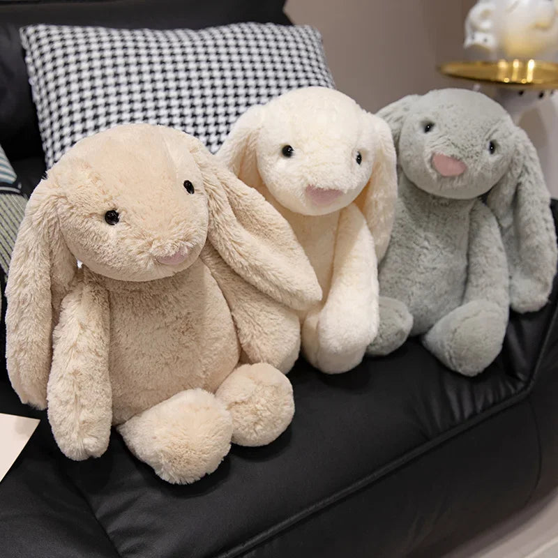 Kawaii Long-Ear Rabbit Plush Toy — Stuffed Bunny Doll for Kids & Babies