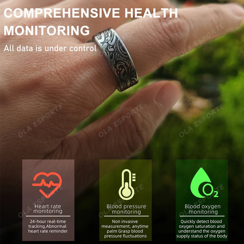 2026 Smart Ring Health Tracker – Heart Rate, Blood Pressure, Blood Oxygen & Sleep Monitoring Fitness Activity Ring with Step Counter, Waterproof Wearable Device