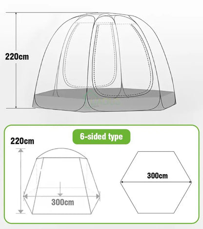 Camping Star Transparent Folding Tent – 4-8 Person Portable Spherical Tent, Rain/Windproof, Quick Opening for Outdoor Use