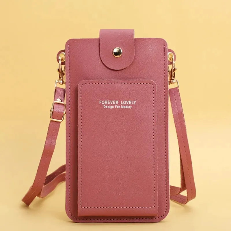 Women's Soft Leather Wallet & Touch Screen Phone Purse – Crossbody Shoulder Bag Handbag