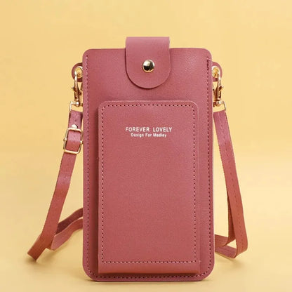 Women's Soft Leather Wallet & Touch Screen Phone Purse – Crossbody Shoulder Bag Handbag