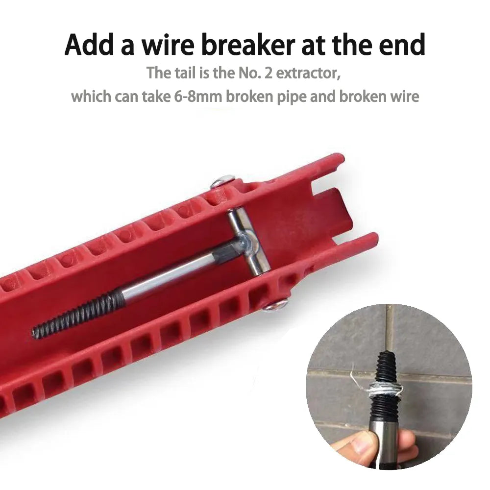 14-in-1 Sink Faucet Wrench - Plumbing Repair Tool with Anti-Slip Handle - Double Head Wrench for Bathroom Plumbing and Water Heater - Spanner Tool