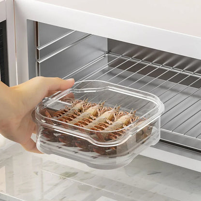 5/1Pcs Mini Transparent Food Storage Containers with Lid – Fridge Organizer Box for Meat, Vegetables & Kitchen Fresh-Keeping