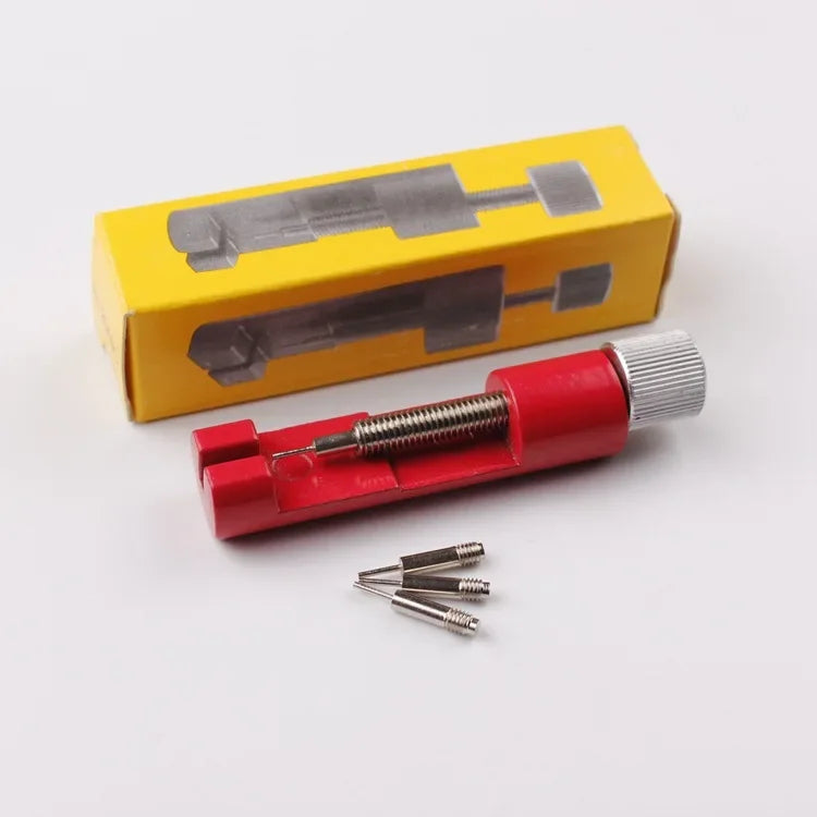 Metal Watch Strap Link Pin Remover Tool — Watch Repair Kit with 3 Extra Pins for Watchmakers