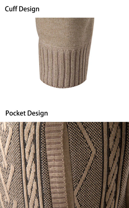 2023 Autumn & Winter Cashmere Padded Sweater Coat - Warm Casual Men’s Knitted Jacket