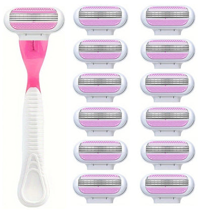Women’s Safety Razor Blades Set – 3-Layer Replacement Shaver Heads for Smooth Bikini & Body Hair Removal