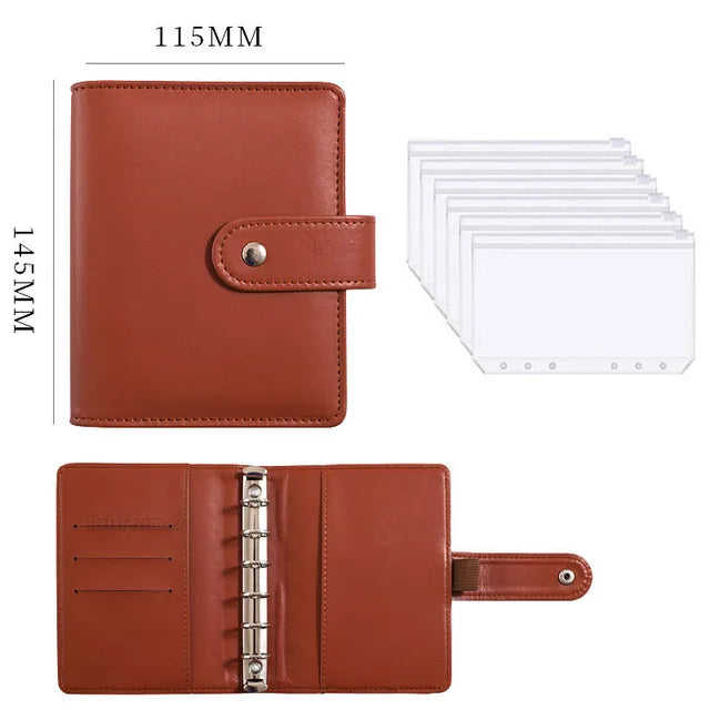 2023 Budget Planner – A7 Cash Envelope Savings Binder with 6 Holes for Financial Management, Loose-Leaf Notebook Organizer