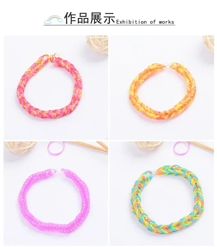 Creative Rainbow Loom Bands Set – Colorful DIY Rubber Bracelet Making Kit for Girls’ Crafts & Birthday Gifts