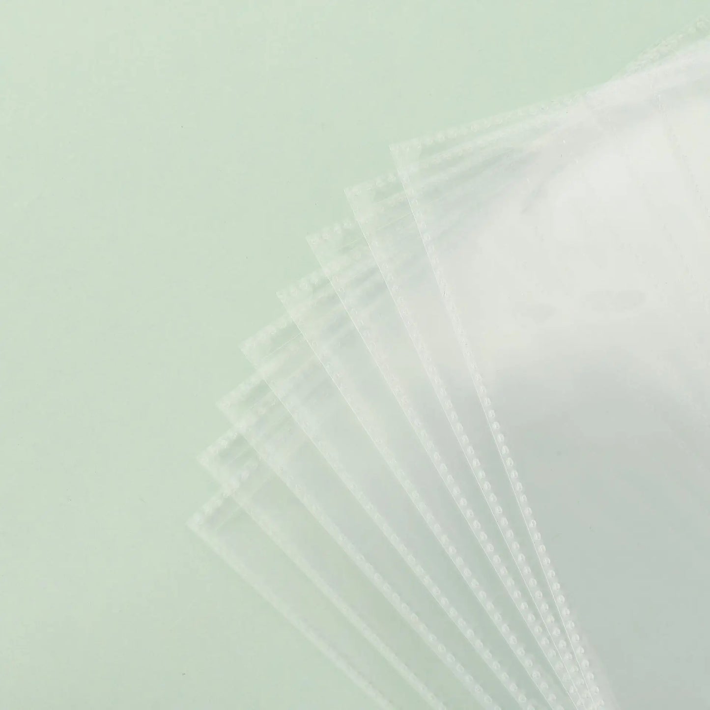 A5/A6/A7 Transparent File Holder Set – 10pcs 6-Hole Loose Leaf PVC Binder for DIY Document Storage