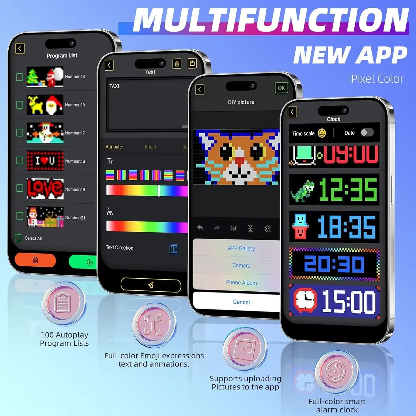 Demon Eyes Car LED Logo — APP-Controlled Pixel Matrix Night Light, Programmable Flexible LED Display for Cars & Trucks