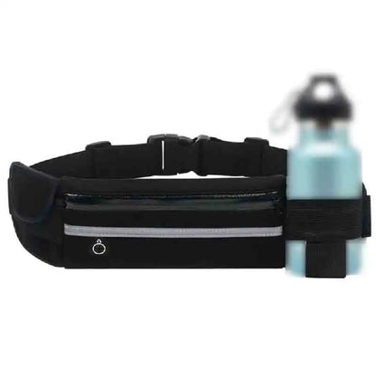 Unisex Waterproof Sports Waist Pack – Hip Bag for Running, Climbing, Motorcycle with Water Bottle & Phone Holder
