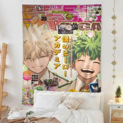 My Hero Academia Anime Tapestry Wall Hanging – Cute Decorative Room Decor for Bedroom, Living Room & Home Interior Styling