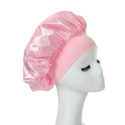 Double Layer Silky Bonnet: Women's Night Sleep & Shower Hair Cap