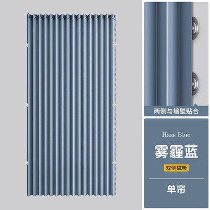 Magnetic Pleated Accordion Door Curtain – Folding Closet & Room Divider Curtain for Bedroom and Living Room