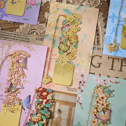 Retro Chinese Style Metal Hollow Bookmarks - Creative Book Clip, Student Stationery for School & Office, New Year Gift