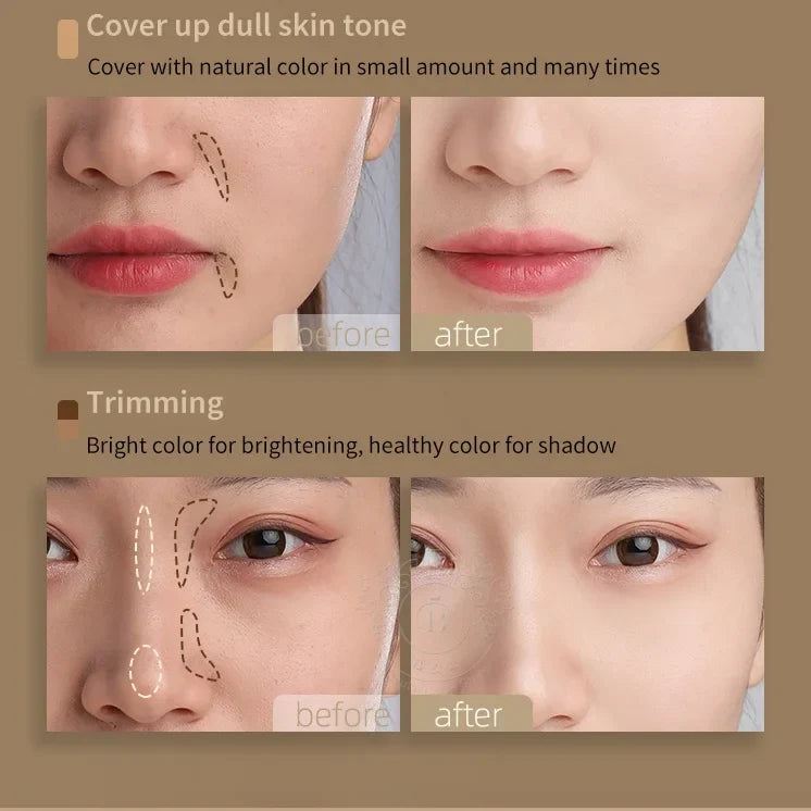 3-Color Concealer Palette – Professional Coverage for Dark Circles and Face Imperfections