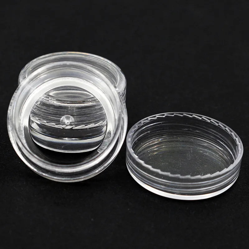 10/20/30/50PCS Empty Refillable Plastic Cosmetic Jars – Small Round Bead & Jewelry Storage Containers Portable Travel Bottles