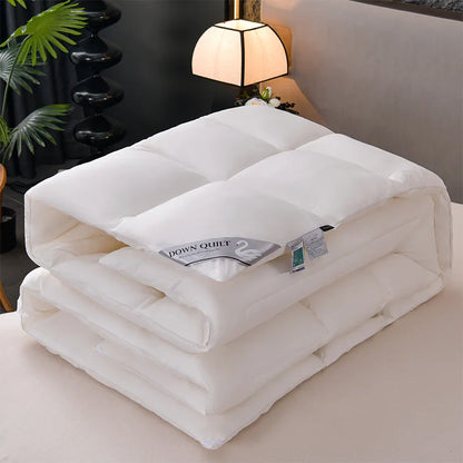Feather Goose Down Duvet – Warm Winter Thick Quilts, Down-Filled Comforters for Single, Double, Queen & King Size Beds