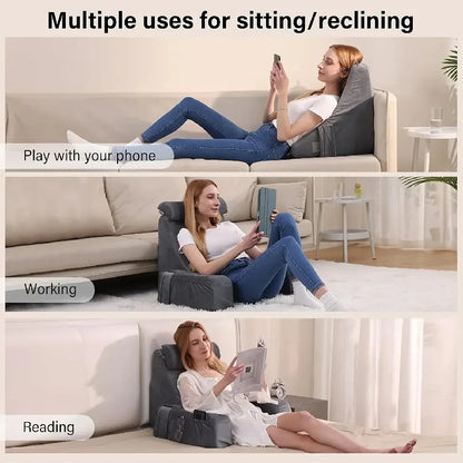 Bed Rest Back Pillow – Supportive Backrest Cushion for Bed, Couch & Floor Sitting, Ideal for Reading, Gaming, Resting & Watching TV