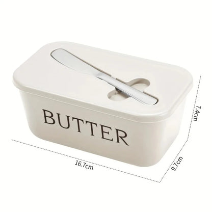 Airtight Butter Dish with Built-In Knife & Slicer – Butter and Cheese Storage Container