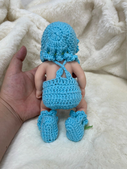 Doll Clothes Set for Mini Reborn Kit - 7" Joseph Micro Preemie Full Body Silicone Doll Accessories