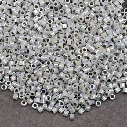 1000Pcs 1.6x1.3mm Japan Glass Seed Beads 11/0 – Cylindrical Loose Beads for DIY Statement Jewelry Making (5g Pack)