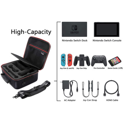 Nintendo Switch OLED Carrying Case - Large Capacity Storage Pouch with Card Slot | Protective Bag for Game Accessories